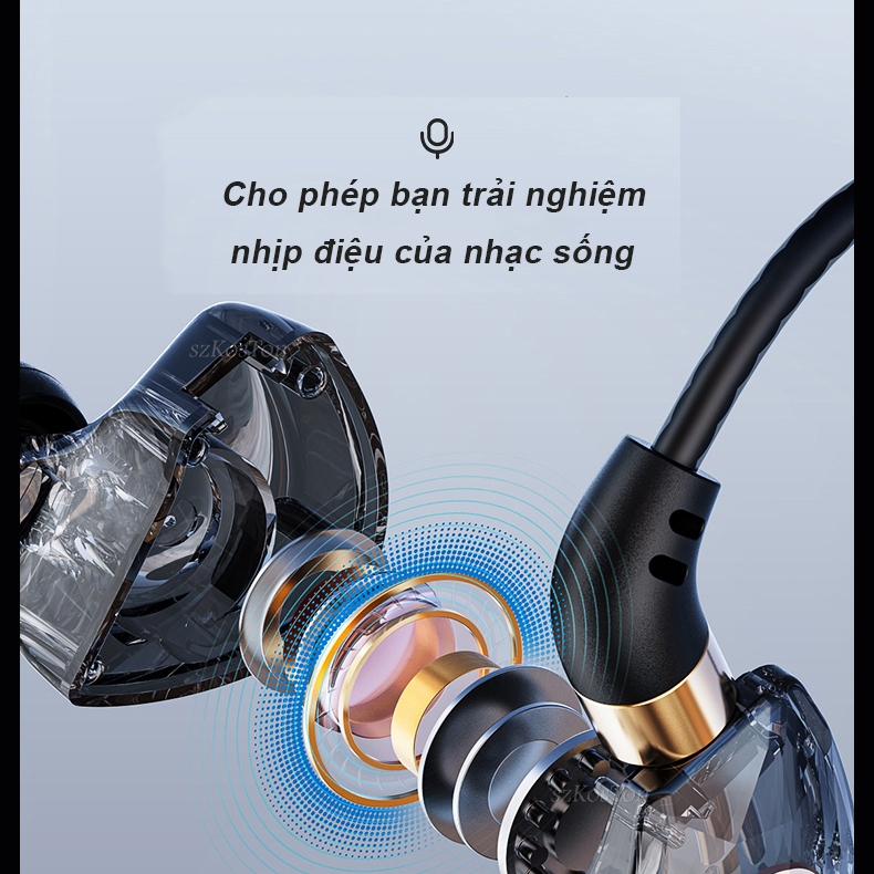 Tai nghe SPRISE Có Dây Có Mic Sâu Bass Năng Động Karaoke Stereo Mới KT Kim Cương In-Ear 3.5 mm | BigBuy360 - bigbuy360.vn