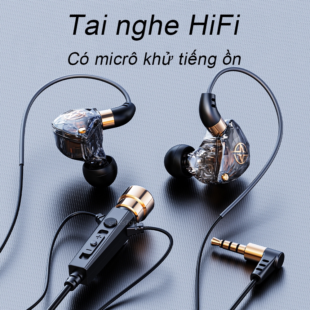 Tai nghe SPRISE Có Dây Có Mic Sâu Bass Năng Động Karaoke Stereo Mới KT Kim Cương In-Ear 3.5 mm | BigBuy360 - bigbuy360.vn