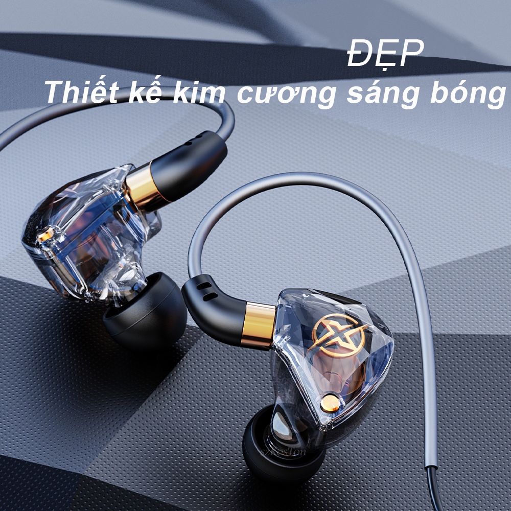 Tai nghe SPRISE Có Dây Có Mic Sâu Bass Năng Động Karaoke Stereo Mới KT Kim Cương In-Ear 3.5 mm | BigBuy360 - bigbuy360.vn