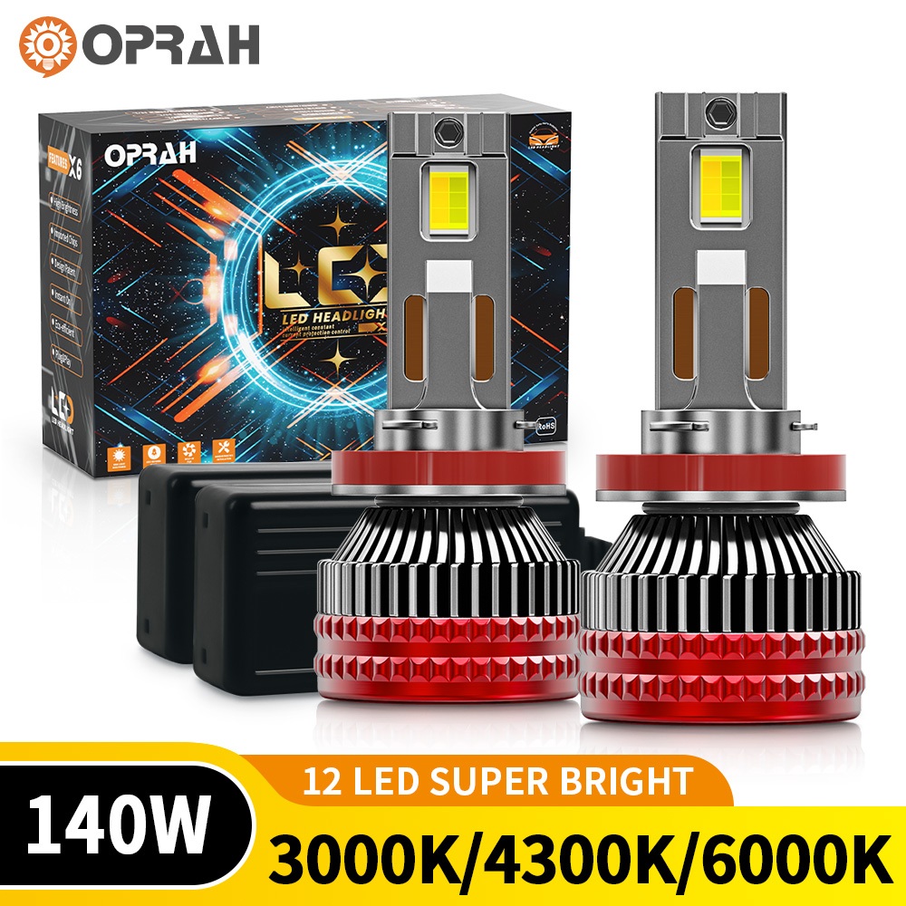 Oprah 2 Chiếc T60 140W Công Suất Cao Siêu Sáng H4 Đèn Pha LED 3570 Đèn Pha H1 H7 H11 9005 9006 9012 