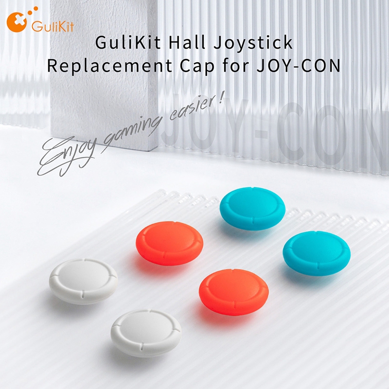 GuliKit NS42/NS40 Joy-Con Hall Cần Điều Khiển Thay Thế, 6 Nắp Thumb Stick Grip Cap Cho AKNES, Rocker