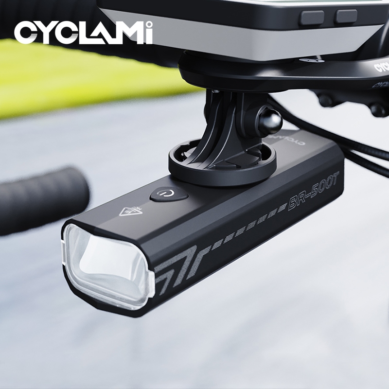 Đèn pha xe đạp CYCLLAMI BR500 hoặc BR500T Treo hợp kim nhôm Đèn pha đi xe đạp MTB Đèn trước đường