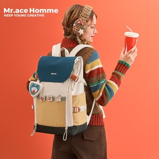  Mr.ace Homme 3272 Túi đi học dung tích lớn dành cho nữ Ba lô sinh viên đại học Túi nhẹ dễ thương Nam 