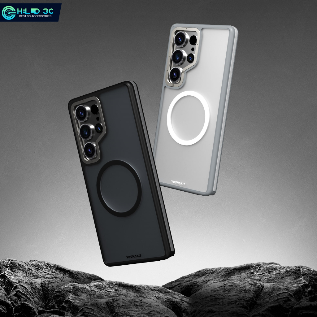 Ốp lưng Youngkit Rock Sand Skin Feel từ tính cho samsung S25 Ultra chống sốc cho samsung S25 plus ốp