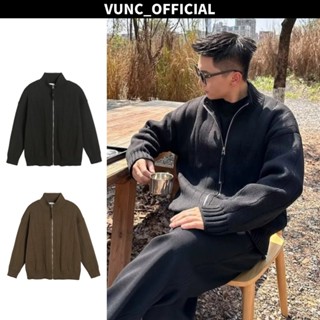 Áo khoác nam VUNC xu hướng đường phố Mỹ thời trang đơn giản phù hợp với áo khoác áo len có dây kéo