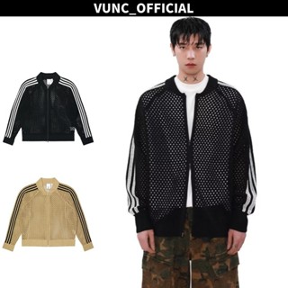 Áo khoác nam VUNC thiết kế kiểu Mỹ áo len lưới rỗng có dây kéo áo khoác