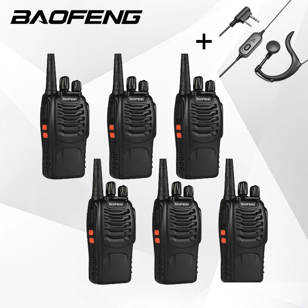 6 CÁI Baofeng 5W Đài phát thanh hai chiều 16CH Walkie Talkie chính hãng