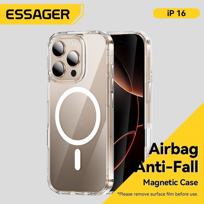 Essager Từ Tính Full Trong Suốt Điện Thoại Camera Chìa Khóa Trọn Gói Cho Ip 16 Full Series