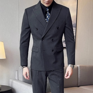 Áo khoác nam phong cách Hàn Quốc Meason 6 nút (có đệm vai) 3 lớp vải cao cấp 4 màu S-4XL B35