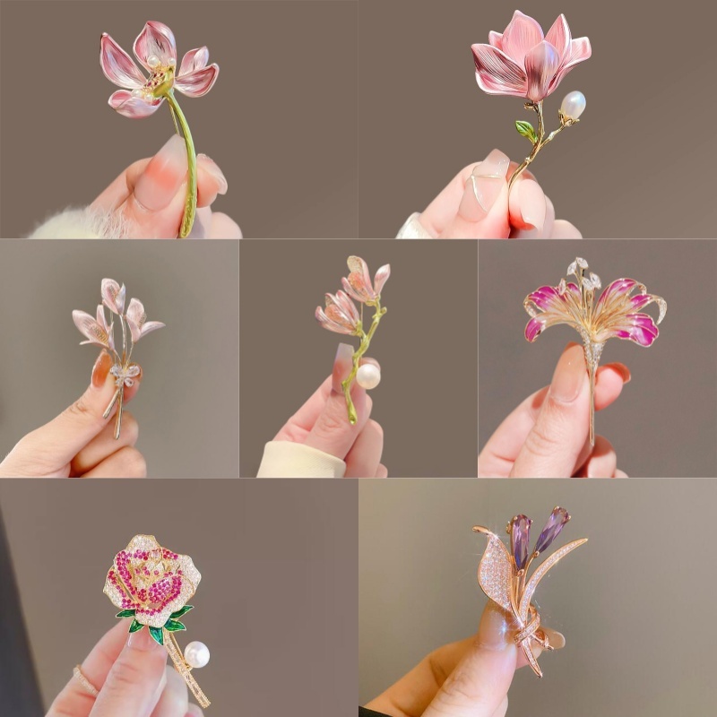 K2nightfee Thời Trang Tinh Tế Hoa Sen Thổ Cẩm Dành Cho Nữ Cô Gái Thanh Lịch Hoa Sen Huy Hiệu Sáng Tạo Tính Khí Chân Quần Áo Phụ Kiện VN