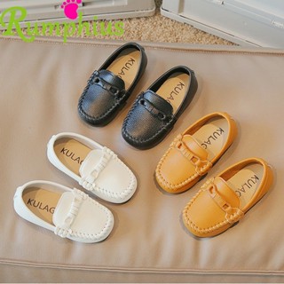 Rumphius Giày Lười Da Mềm Đế Bằng Chống Trượt Thoải Mái Cho Bé Trai Cỡ 21-30