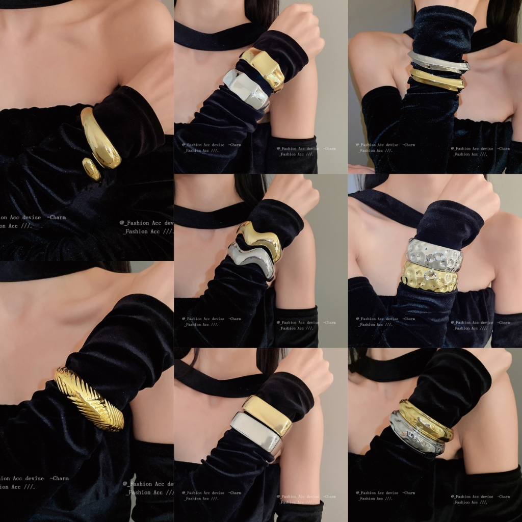 Vòng tay mở không đều mới thiết kế đơn giản vòng tay cá tính ins trang sức tay độc đáo bán buôn