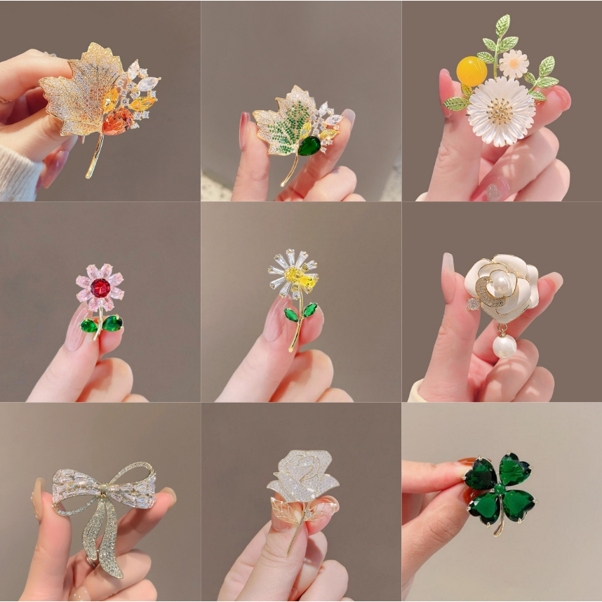 80 Kiểu Tùy Chọn Trâm Cài Áo Hình Bướm Đính Ngọc Trai / Kim Cương Giả Bằng Hợp Kim Kiểu Hàn Quốc