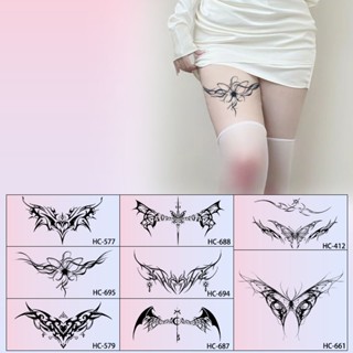 Hình xăm tạm thời hình con bướm gợi cảm, phụ nữ, không thấm nước, lâu trôi, chân, không phản quang,