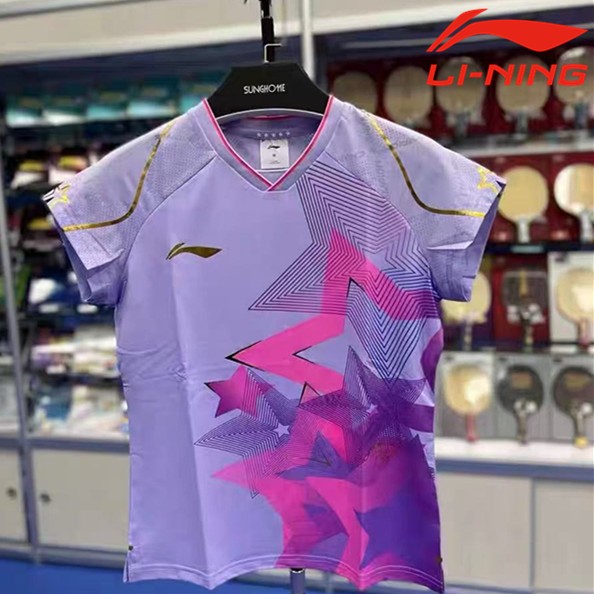 Áo bóng bàn Li Ning, áo thun nam nữ, áo thun ngắn tay
