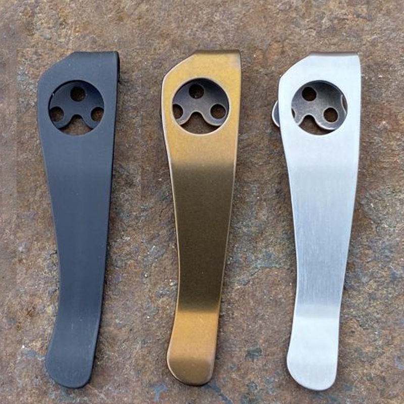 Kẹp Lưng Hợp Kim Titan Mang Theo Sâu Túi Eo Kẹp Cho Spyderco C81 Bán Quân Sự 2 C223 C10 C11 C85 Gấp 