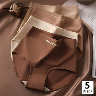 Fallsweet Combo5 Nữ 100% Cotton Quần Đùi Cao Cấp Thoáng Khí Kích Thước Lớn Quần Lót Mềm Mại Comfot Quần Lót