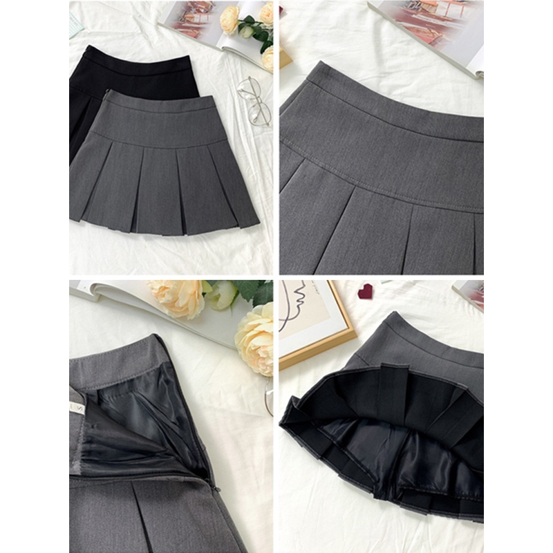 Xiaozhainv Chân váy chữ lưng cao xếp ly thời trang mùa hè Hàn Quốc 3 màu tùy chọn 0704 | BigBuy360 - bigbuy360.vn