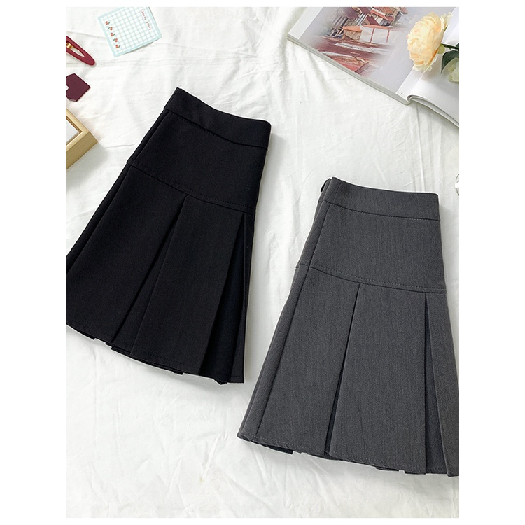 Xiaozhainv Chân váy chữ lưng cao xếp ly thời trang mùa hè Hàn Quốc 3 màu tùy chọn 0704 | BigBuy360 - bigbuy360.vn