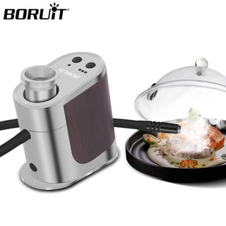  Máy phun khói Ẩm thực phân tử di động BORUiT Tốc độ có thể điều chỉnh ​​Dụng cụ nấu ăn nhà bếp có thể sạc lại Type-C Thêm hương vị cho cocktail BBQ 