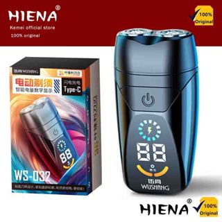 Kemei WS-032 Mini Máy Cạo Râu Chuyên Nghiệp Mẫu Mới Thời Trang,Máy cạo râu điện Mini Màn hình LCD hai đầu Dao cạo râu 2 tốc độ dành cho nam Máy cạo râu không dây
