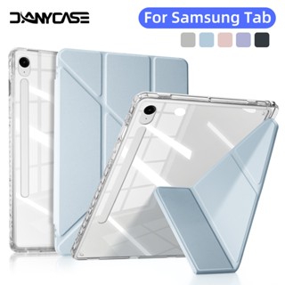 Ốp Lưng Trong Suốt Hình Chữ Y Cho Samsung Galaxy Tab S9 FE 10.9 ” A9 8.7 inch A9 Plus S9 11 “S9 S10 FE Plus 2025 S9 Plus 12.4 ” Vỏ Máy Tính Bảng Trong Suốt Acrylic Có Giá Đỡ Bút Chì
