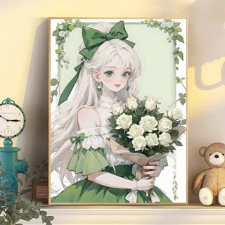  Hamlet  40 * 50  Tranh sơn dầu kỹ thuật số DIY tô màu anime cô gái bức tranh theo số hoạt hình anime trang trí nhà cửa trang trí phòng khách treo tranh 