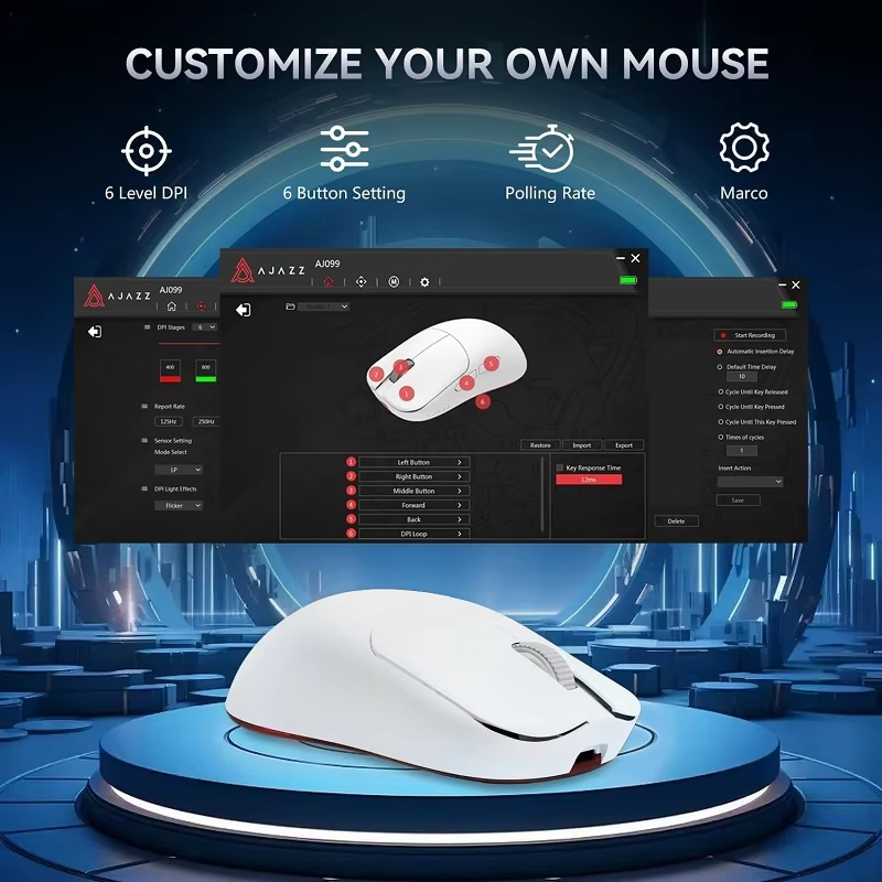 Ajazz AJ099 Chuột Chơi Game Không Dây 2.4GHz Công Thái Học Lập Trình Nút Chuột Máy Tính Cho PC Game Thủ Laptop Máy Tính Để Bàn | BigBuy360 - bigbuy360.vn