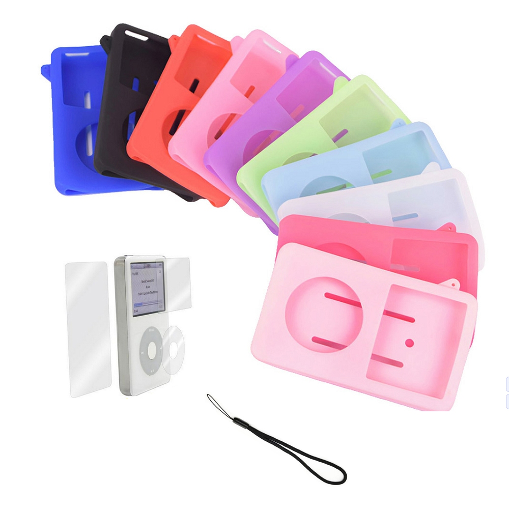 Ốp Da Silicon Cho Apple iPod Classic 80GB 120GB Mỏng 160GB iPod Video 30GB + Phim Bảo Vệ (Độ Dày 10.