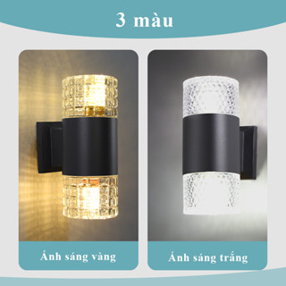 Đèn cột ngoài trời đèn tường đèn hắt tường Đèn trang trí 3 màu IP65 không thấm nước Vườn Phòng khách Phòng ngủ