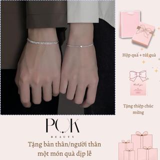  Vòng Tay Cặp Đôi Unisex Phong Cách Đơn Giản Được Làm Bằng Thép Titan Không Gỉ Không Phai Màu Phụ Kiện Thời Trang Thích Hợp Cho Bạn Trai Và Bạn Gái Một Cặp 