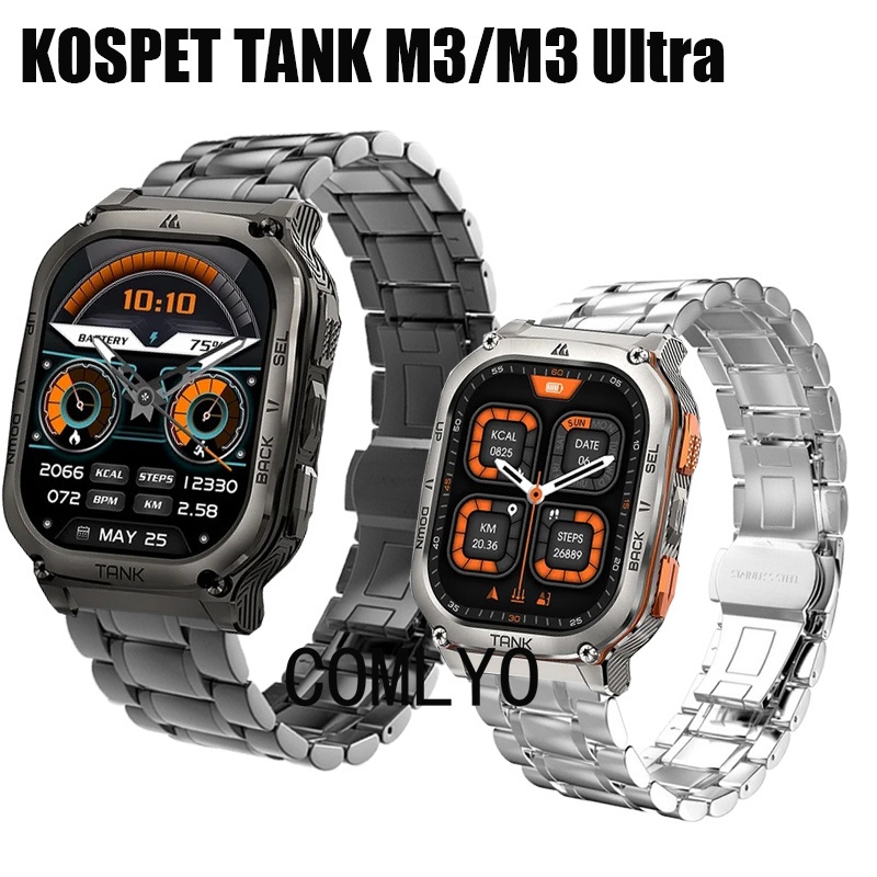 Dành Cho KOSPET TANK M3 Ultra / M3 Dây Đeo Đồng Hồ Thông Minh Thép Không Gỉ Kim Loại Sang Trọng Nam 