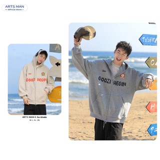  áo khoác nam Artsman liền mũ màu xám nhạt chất lượng cao Unisex Local Brand