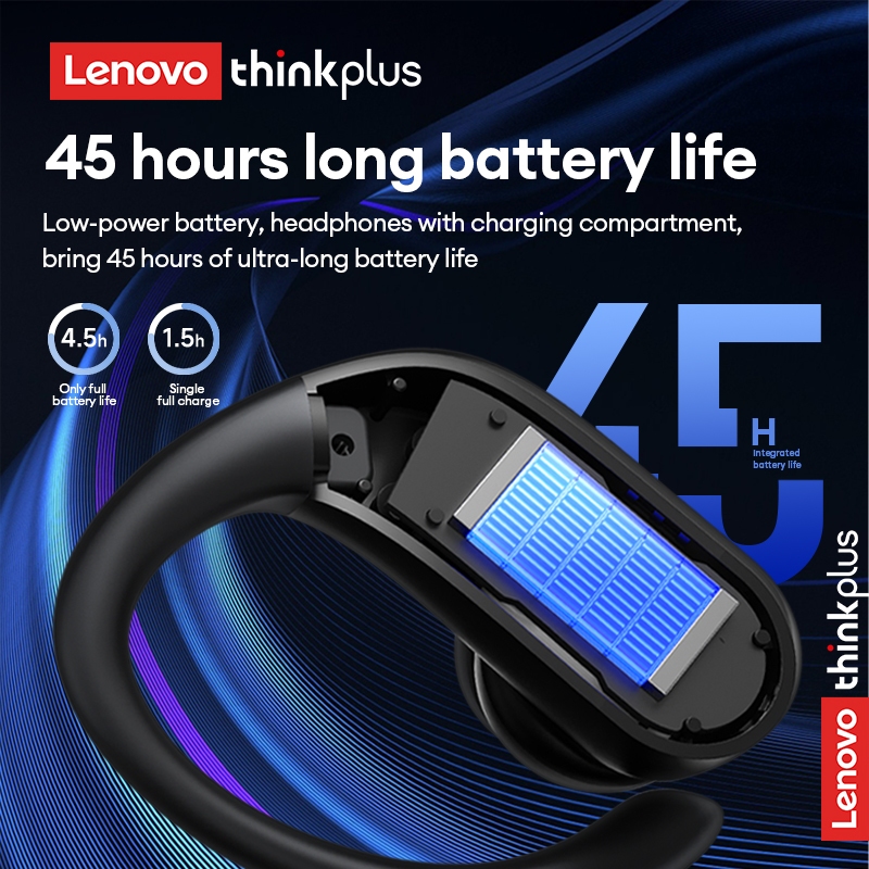 Tai nghe Bluetooth Lenovo XT55 Âm thanh vòm Hi-Fi Tai nghe thể thao chống nước Màn hình LED | BigBuy360 - bigbuy360.vn