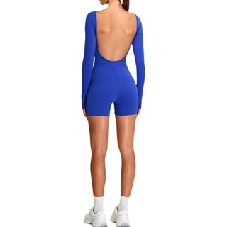 Bộ đồ tập yoga một mảnh dài tay mới dành cho nữ gợi cảm thon gọn vừa vặn thể thao ngoài trời chạy bộ áo liền quần thể dục