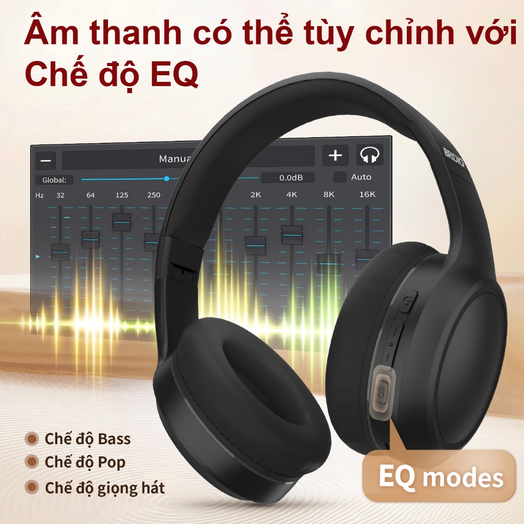 Bridio M8 Tai nghe Bluetooth ANC chống ồn độ trễ thấp cho game chế độ kết nối kép hỗ trợ cuộc gọi thoại | BigBuy360 - bigbuy360.vn