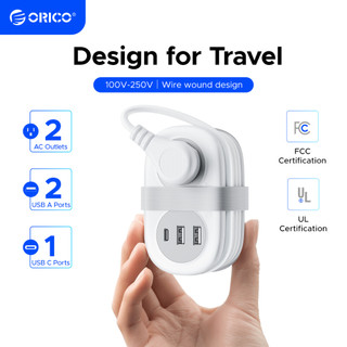  Dây Nguồn ORICO với Cổng USB Dài 3ft Đầu Cắm Nghiêng 45° Thiết Bị Du Lịch Cần Thiết  AP3  