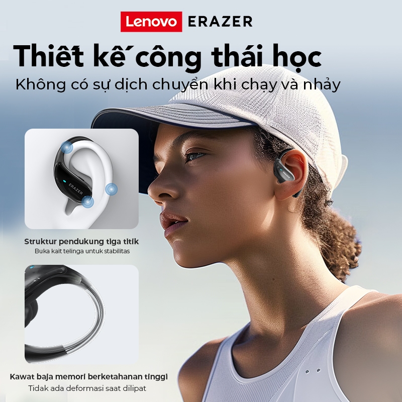 Tai nghe Bluetooth Lenovo ER XT80 Pro AI bị lỗi Tai nghe không dây loại bỏ tiếng ồn thông minh ANC chờ 180 giờ | BigBuy360 - bigbuy360.vn
