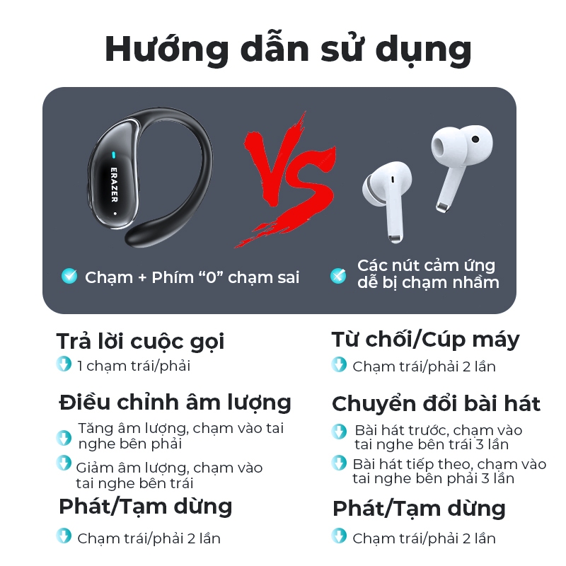 Tai nghe Bluetooth Lenovo ER XT80 Pro AI bị lỗi Tai nghe không dây loại bỏ tiếng ồn thông minh ANC chờ 180 giờ | BigBuy360 - bigbuy360.vn