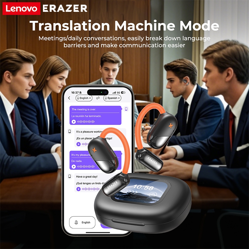 ERAZER XF33 AI Dịch Thông Minh Tai Nghe Bluetooth Màn Hình Cảm Ứng LED Tai Nghe Không Dây Bluetooth 5.4 Định Vị Tự Động Tai Nghe Thể Thao Kinh Doanh IPX5 Chống Nước | BigBuy360 - bigbuy360.vn