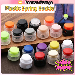 Màu Nhựa Mùa Xuân Khóa Đôi Lỗ Hình Trụ Lợn Mũi Khóa Dây Đàn Hồi Dừng Trượt Khóa Nắp Đàn Hồi