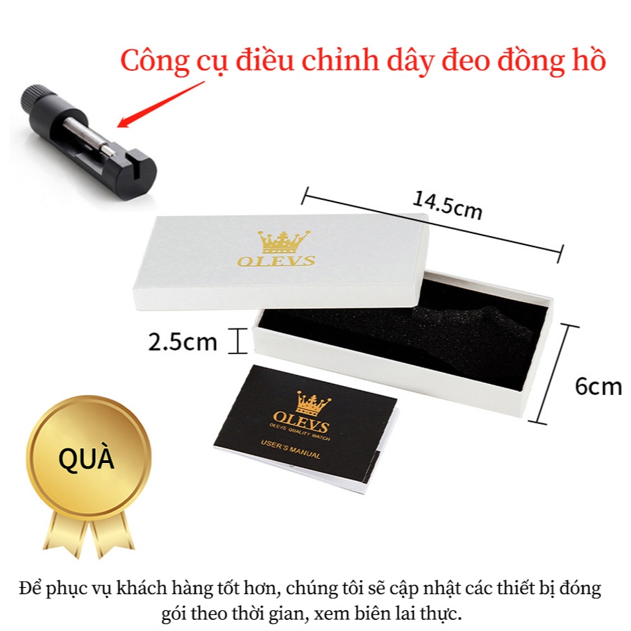 OLEVS Đồng hồ nam chính hãng chống nước thép không gỉ dạ quang đa chức năng kim cương quartz 3652 | BigBuy360 - bigbuy360.vn