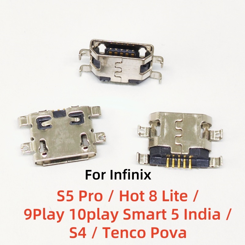5-100 Chiếc USB Jack Sạc Ổ Cắm Cổng Cắm Dock Sạc Kết Nối Cho Infinix S5 Pro / Hot 8 Lite / Hot 9 10 
