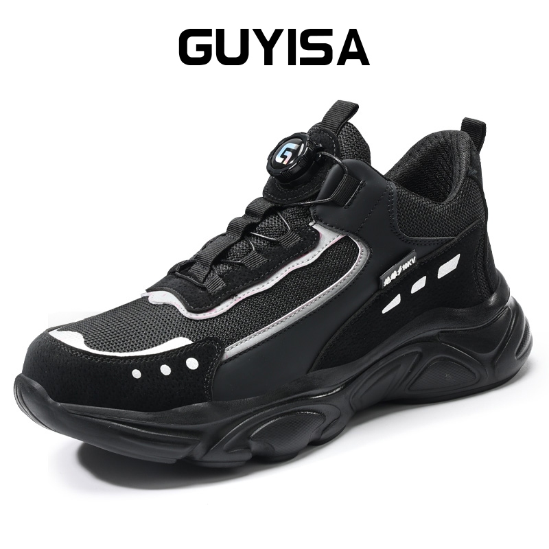 Guyisa thợ điện giày an toàn giày nhựa mũi nhẹ & mềm kaki