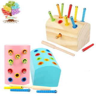  Treeyear Montessori Đồ Chơi Bằng Gỗ Cho Bé 10 Con Côn Trùng Câu Cá Từ Tính Bắt Giáo Dục Sớm Câu Đố Cha Mẹ-Con Giả Vờ Cho Trẻ Em 
