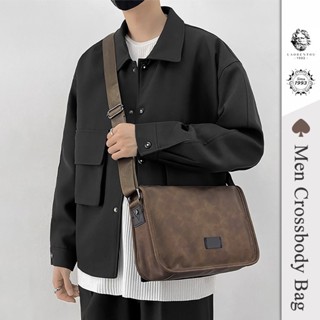 LAORENTOU Cặp chéo nam dung tích lớn, phong cách cổ điển, Túi đưa thư - Nhiều Mã Màu
