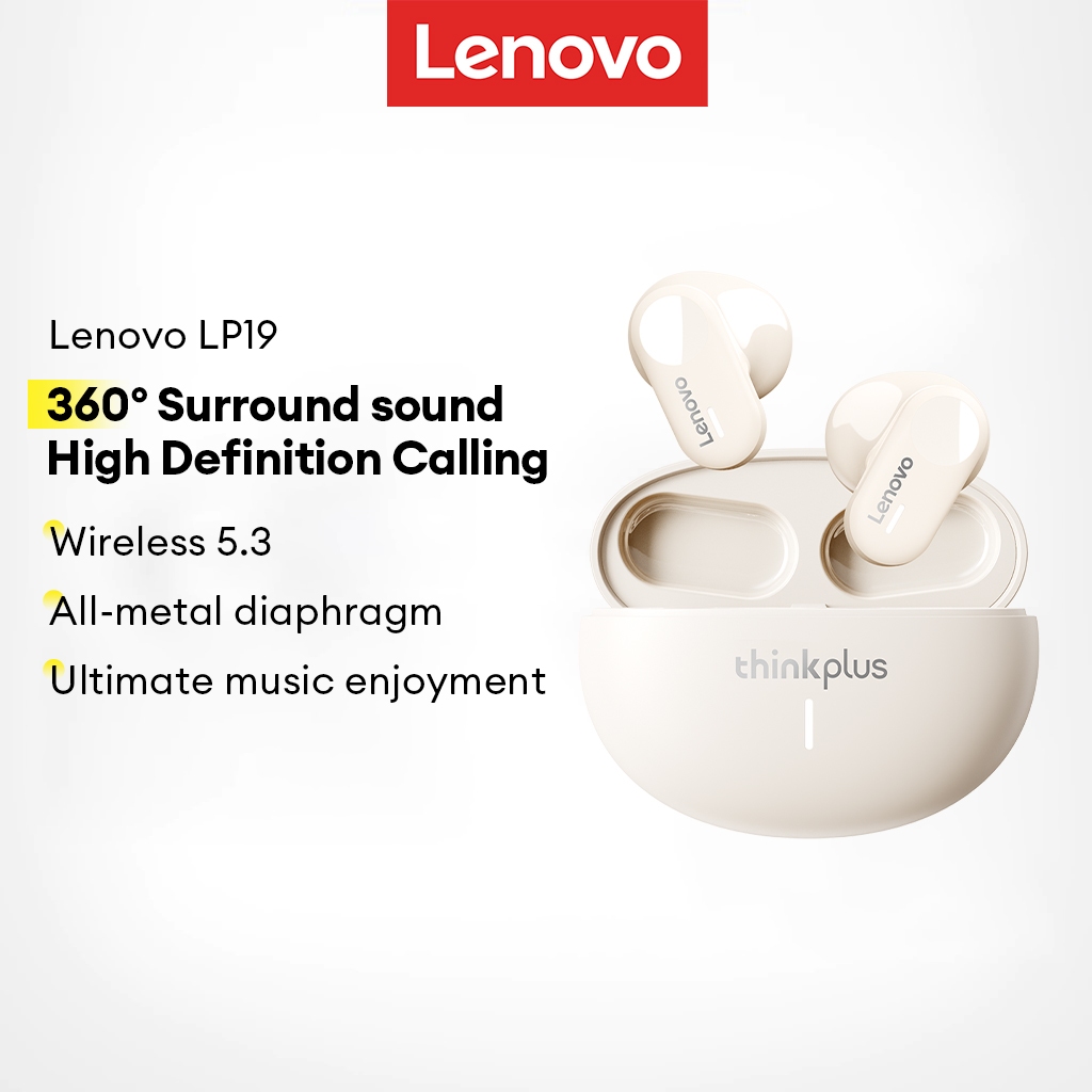 Tai nghe Bluetooth Lenovo LP19 Twis Âm thanh nổi có độ trung thực cao Chống nước Giảm tiếng ồn thông minh Micro Mini đa năng có micrô Bluetooth 5.1 | BigBuy360 - bigbuy360.vn