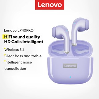 Tai nghe Lenovo LP40 ProTWS Tai nghe Bluetooth Tai nghe thể thao không dây Tai nghe giảm tiếng ồn Điều khiển cảm ứng 250mAH HD Stereo Tai nghe chơi game có độ trễ thấp Bluetooth 5.3