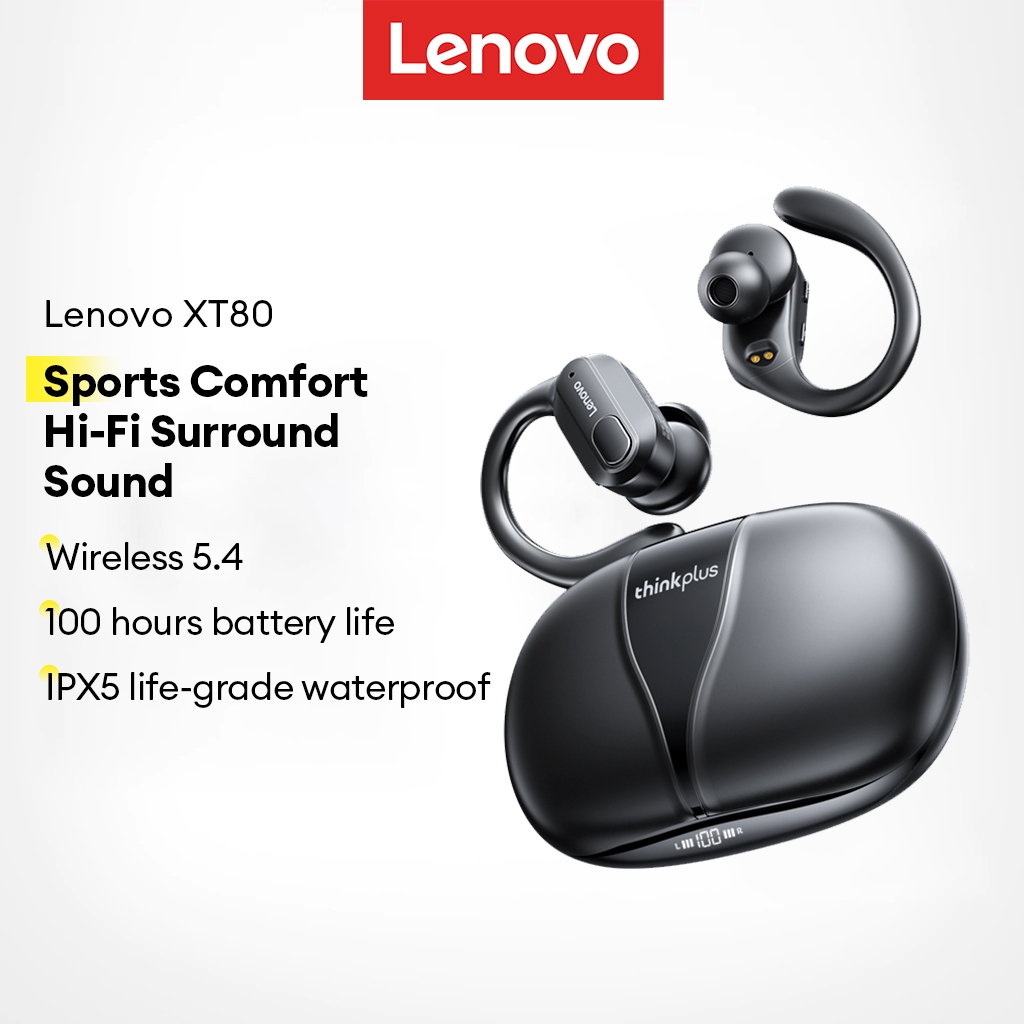 Tai nghe Bluetooth Lenovo XT80 Tai nghe không dây Giảm tiếng ồn Trò chơi chạy bộ thể thao Độ bền siêu dài Chất lượng âm thanh HD Chống nước | BigBuy360 - bigbuy360.vn
