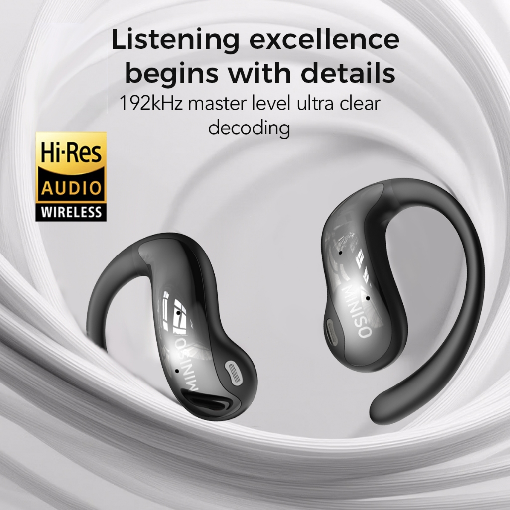 MINISO MS188 Máy dịch thời gian thực Al Smart Tai nghe không dây Bluetooth 5.4 Với màn hình cảm ứng LED Tai nghe nhét tai dành cho doanh nhân Với micrô Chống nước IPX5 | BigBuy360 - bigbuy360.vn